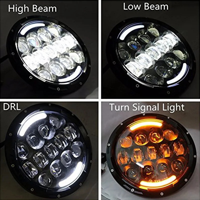 Высокое качество 7 дюймов автомобилей головной светильник сборки led мотоцикл