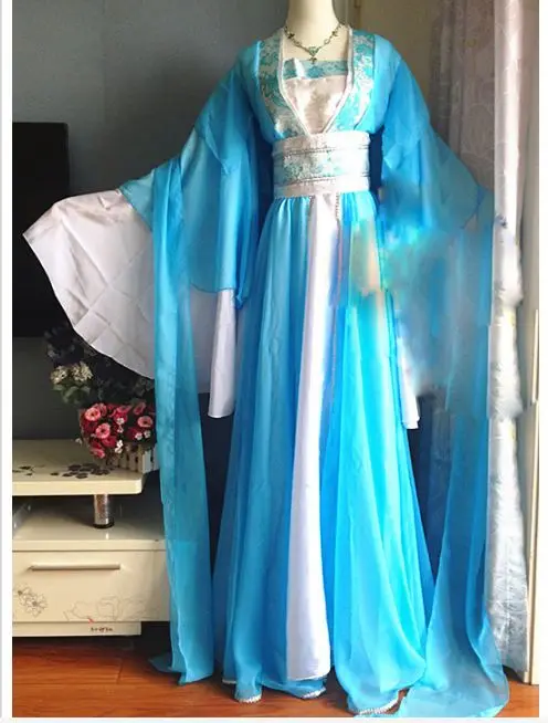 Yun Chen Dian Hua 3 вида конструкций женский шифоновый костюм для косплея Hanfu Cos Bai Qian Jun Fu
