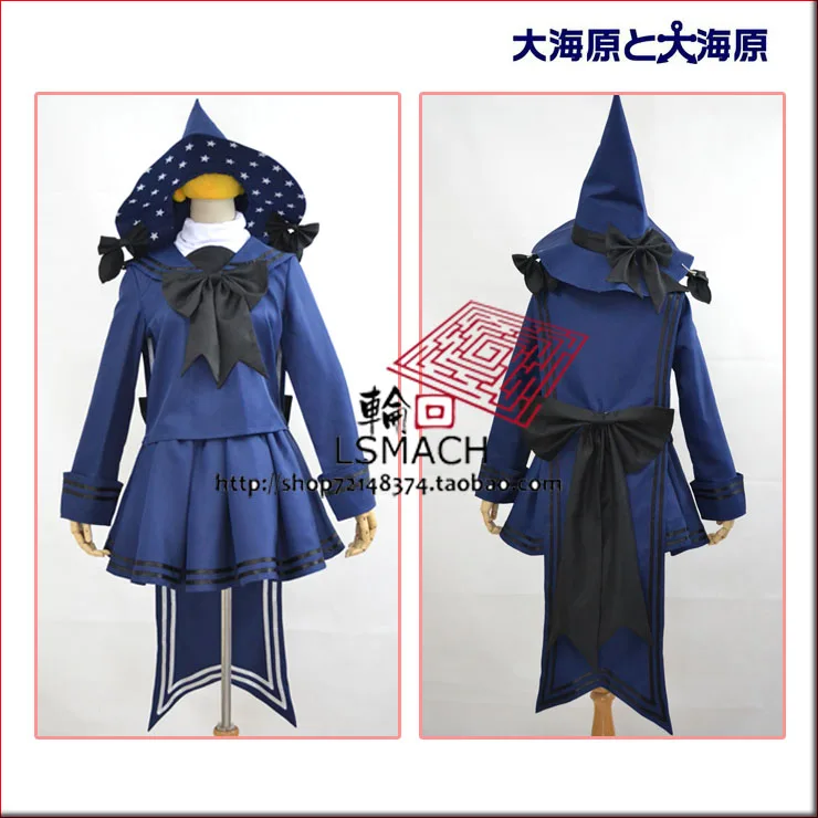 [STOCK] 2018 Anime Wadanohara and the Great Blue Sea witch Dress+hat+sock Cosplay Custume For Halloween Free Shipping |
