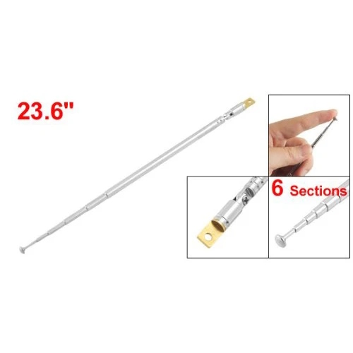 

Replacement 60cm 6 Sections Telescopic Antenna Aerial for Radio TV