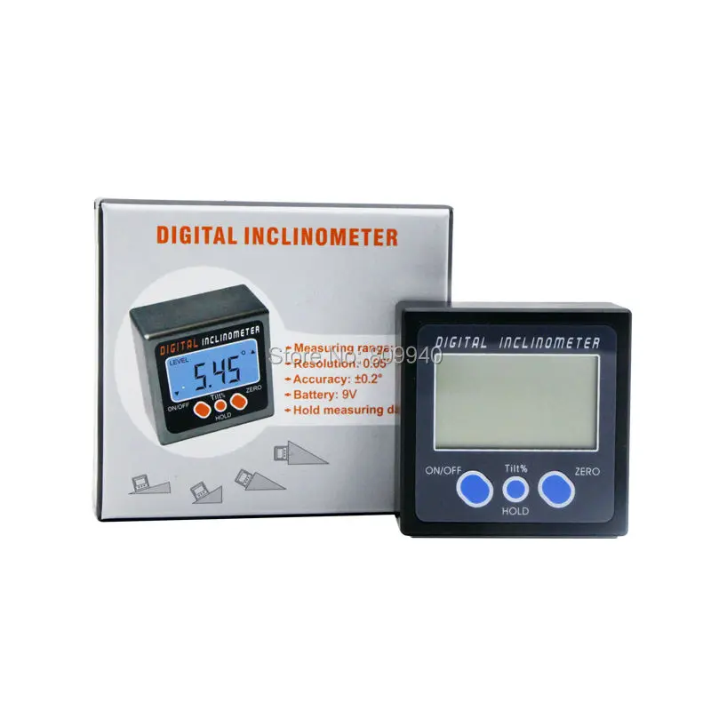 Цифровая коническая коробка измеритель углов Мини цифровой транспортир 360