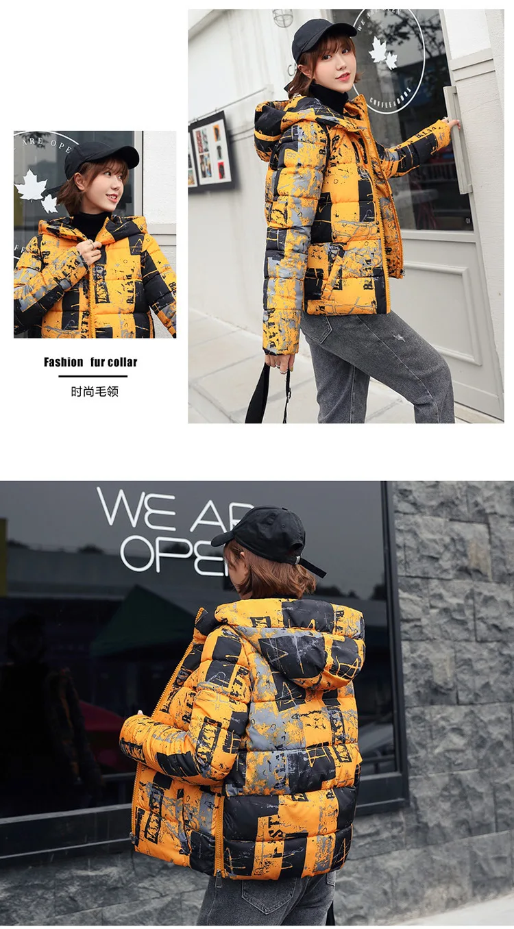 2019 с капюшоном зимняя куртка хлопковой подкладкой Для женщин пальто осень Casaco