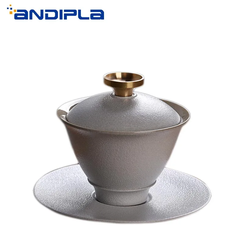 180 мл винтажный Японский стиль грубая керамика Gaiwan чайная посуда ручной работы