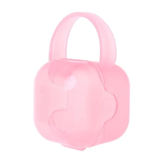 Box--Pink Новорожденная детская пустышка зубное кольцо для ребенка цепь Ортодонтическая Соска сон пустышка палец нипплер мягкая BPA коробка для хранения - Цвет: Box--Pink