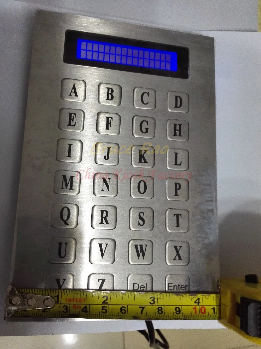 Металлическая клавиатура с 28 клавишами и дисплеем LCM из нержавеющей стали 26