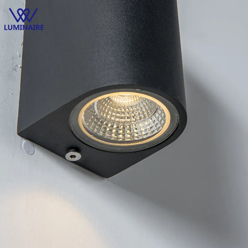 VW 10W LED outdoor wall lamp aluminium waterproof light for garden decor cylinder sconce fixture porch in black | Лампы и освещение