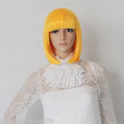 Парики новый парик жаропрочных косплей короткие multi цветы прямо ну вечеринку