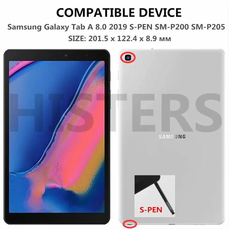 Аксессуары для Samsung Galaxy Tab A 8 0 2019 S Pen SM P200 P205 чехол + bluetooth клавиатура пленка стилус