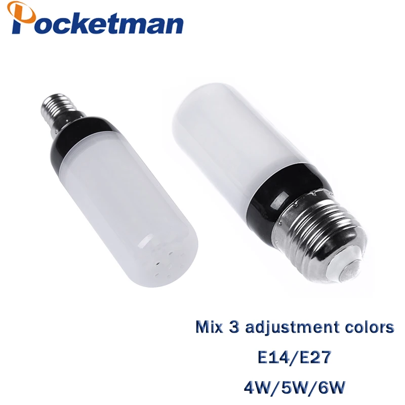 E14 E27 SMD2835 Светодиодная лампа Регулируемая Цветовая температура кукурузная микс 3