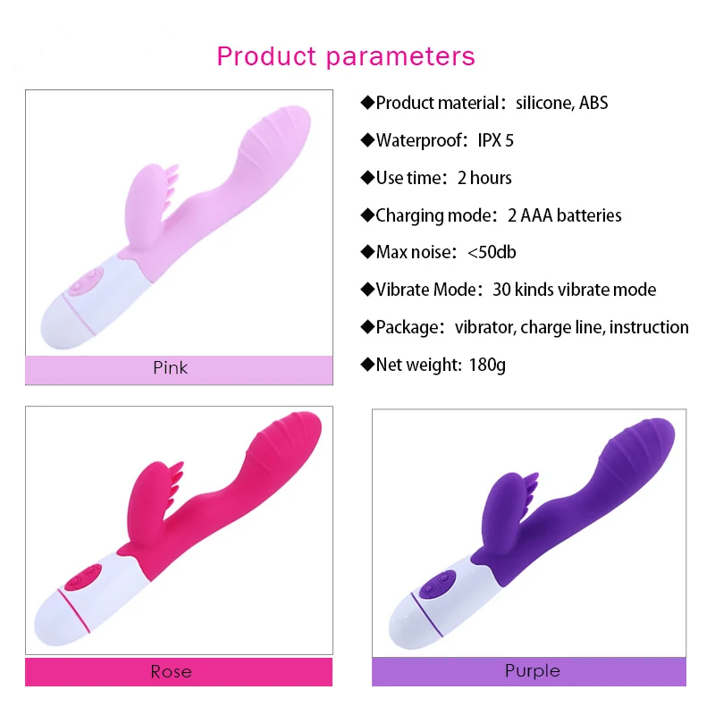 30 скоростной Вибратор Кролик Водонепроницаемый двойной вибраион массажный