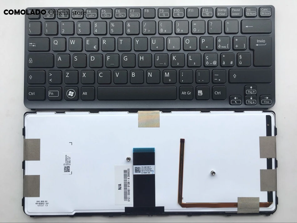 Итальянская клавиатура для Sony Vaio SVE 14 SVS14 SVE14A Клавиатура ноутбука с подсветкой IT