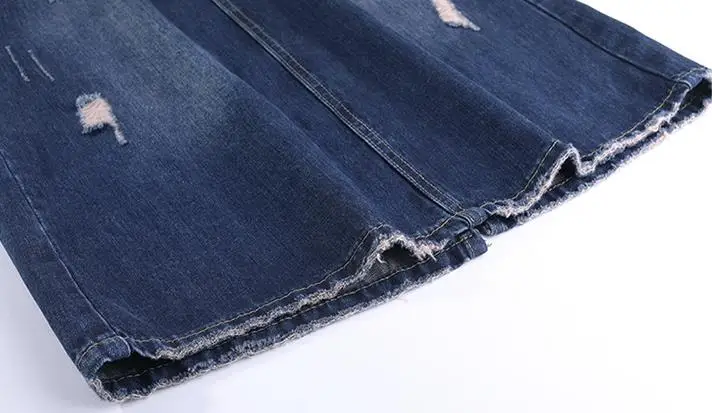 

2018 denim skirt spring skirt a word skirt was thin high waist skirt