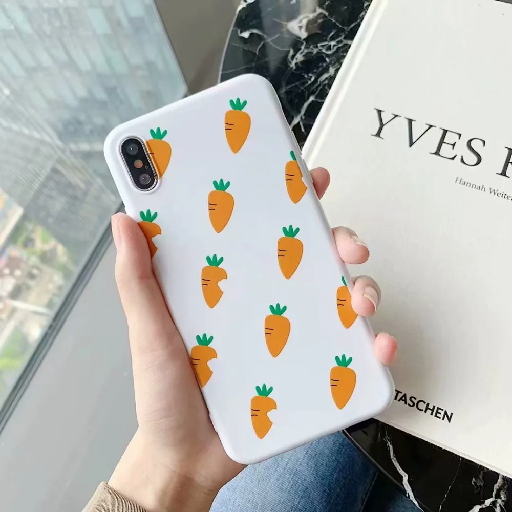 Милый чехол для телефона с рисунком редиски iPhone X XR XS Max Мягкий Прозрачный