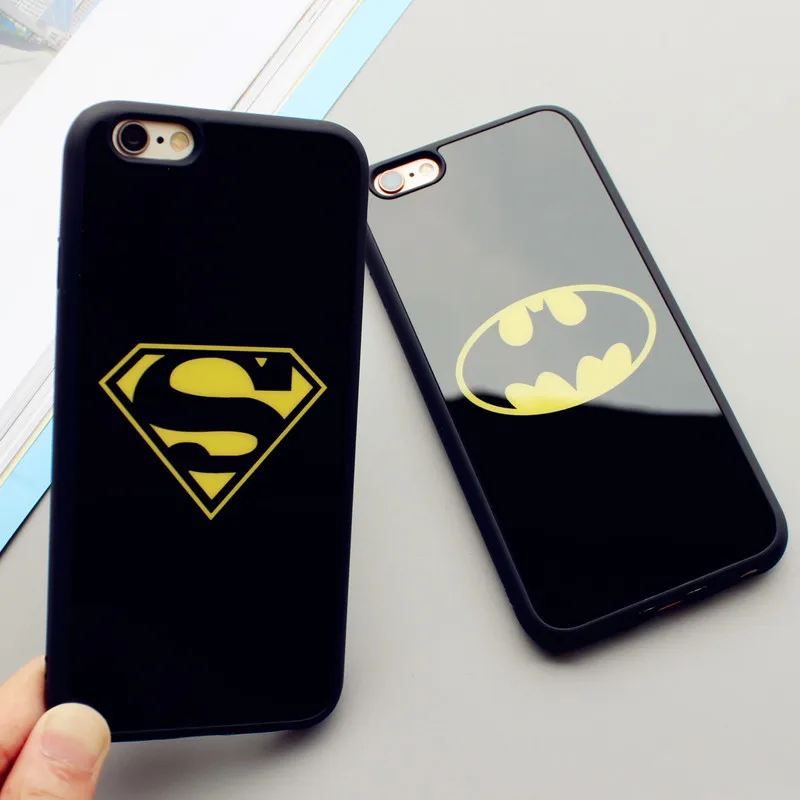 Mirror Phone Case for iPhone X 8 7 Plus Cover Super Hero Plating For 6 6s 5 5s SE Soft TPU Edge Couple Cases |