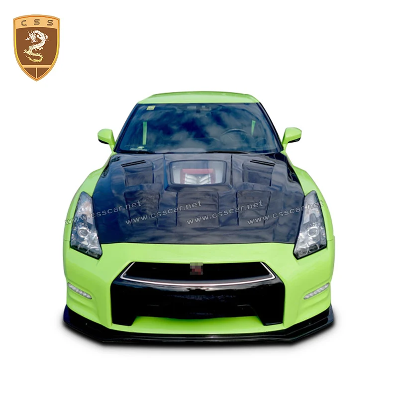 Углеродное волокно R35 крышка капота углерода со стеклом двигателя для Nissan GTR 2008 2016