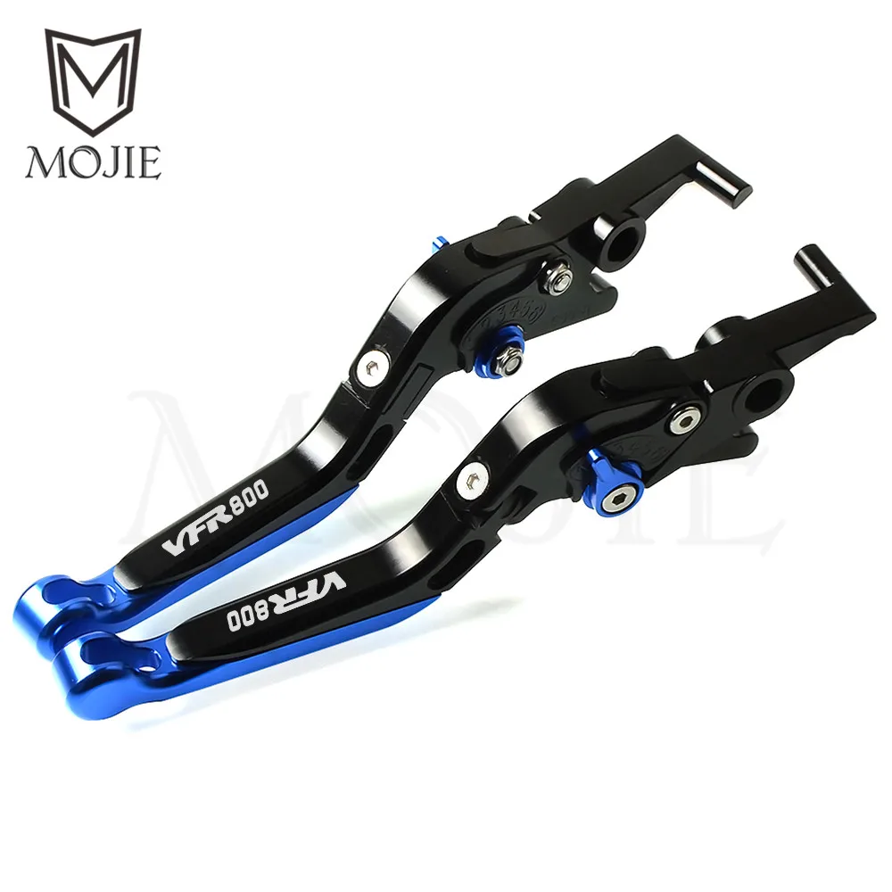 Для Honda VFR800 VTEC VFR 800 2002-2008 2003 2004 2005 2006 2007 Мотоцикл с ЧПУ Регулируемый складной выдвижной тормозной рычаг сцепления - Цвет: Black Blue