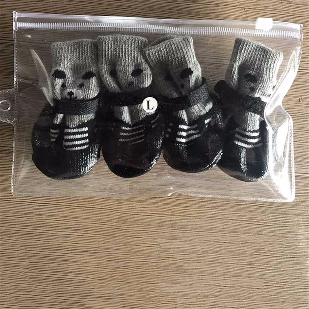 4 шт./компл. размеры S M L хлопковые резиновые ботинки для собак водонепроницаемые