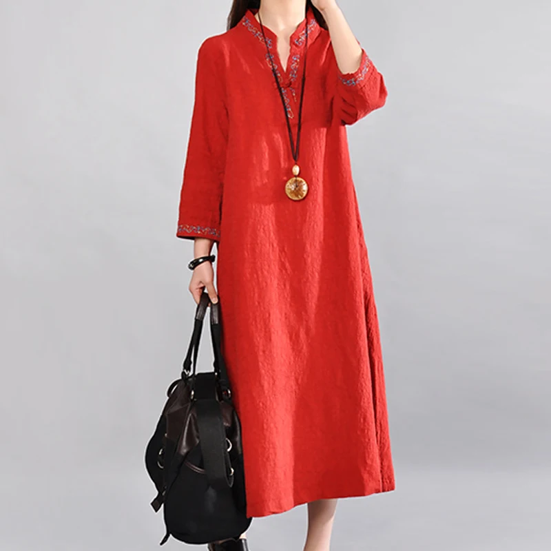 2017 плюс Размеры платье Повседневная Женская Большой S женские с винтажным