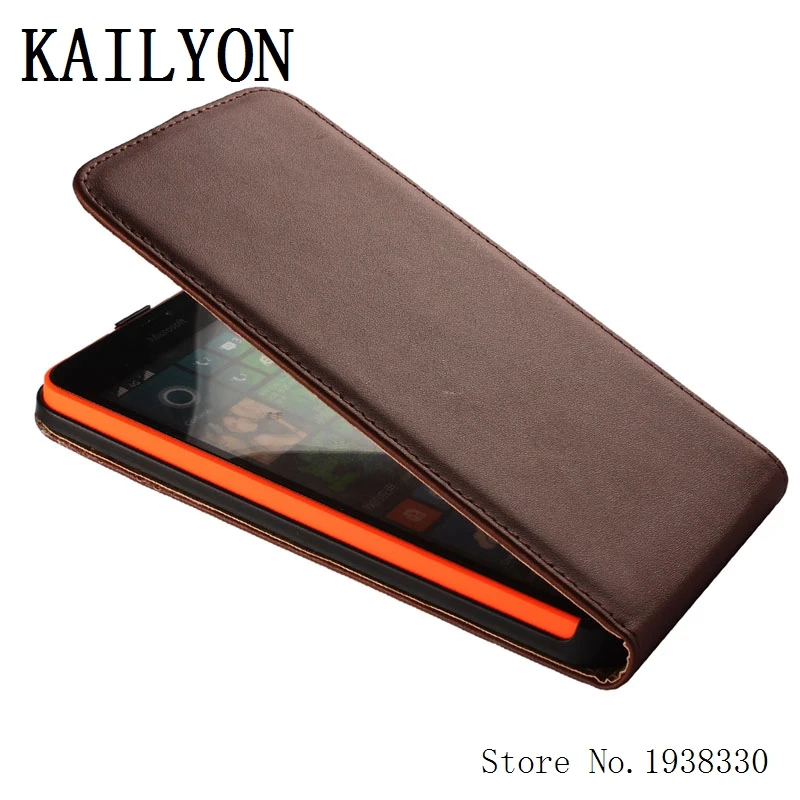 Роскошный флип чехол kailyon из натуральной кожи для Nokia Microsoft Lumia 640XL 640 XL LTE с двумя sim