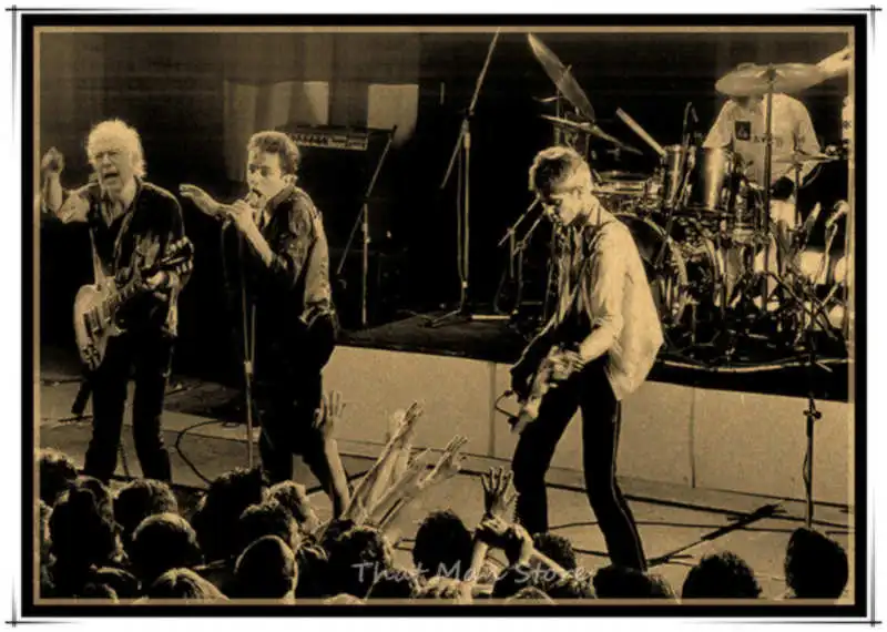 Винтажный Ретро рок браслет The Clash музыкальная гитара матовая крафт бумага постер