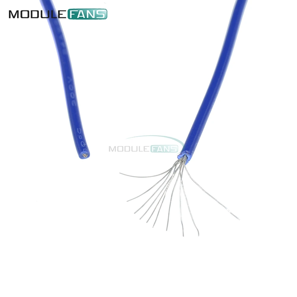 24AWG 10 м синий UL-1007 соединительный провод 80C / 300 В шнур DIY электрический |
