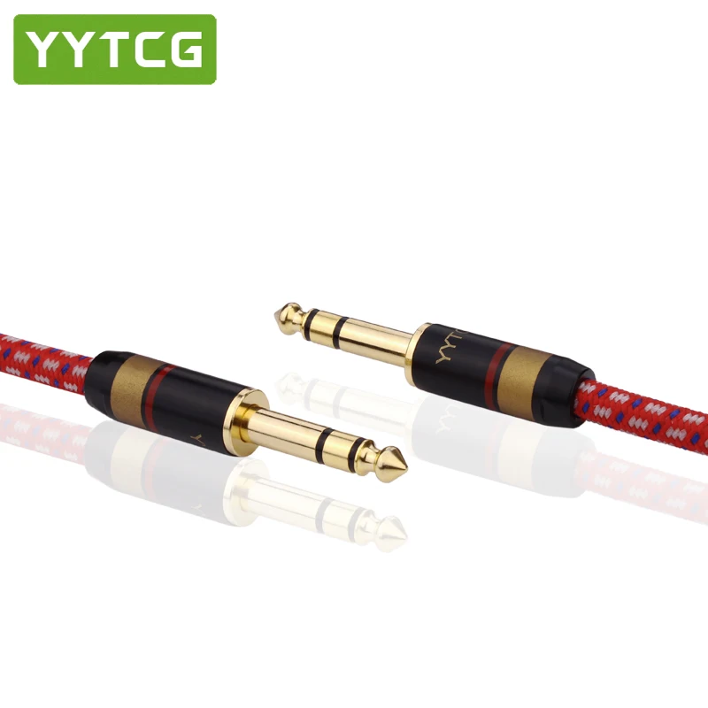 YYTCG HIFI стерео 1/4 &quot6 35 мм до 6 штекер экранированный аудио кабель для микрофона