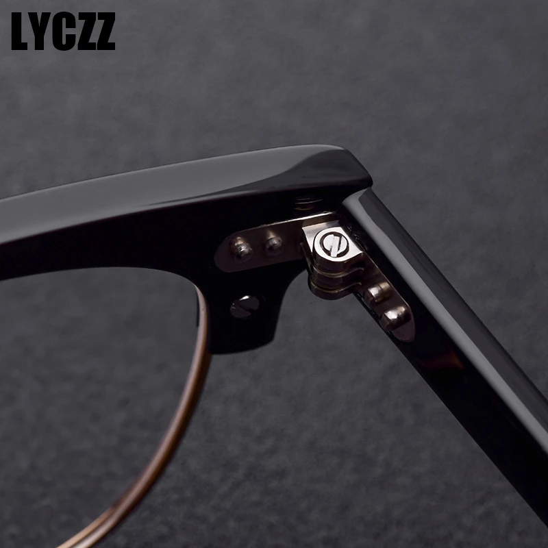 LYCZZ коричневые маленькие пластины круглые леопардовые оптические очки Мужские
