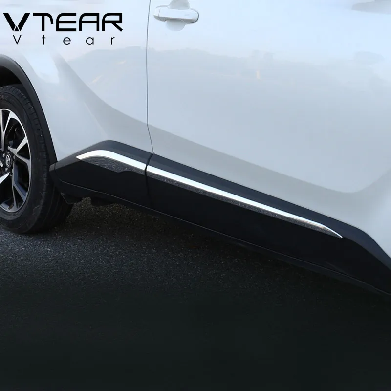 Vtear для Toyota CHR C HR 2017 2018 2019 корпус автомобильной двери из нержавеющей стали Боковая
