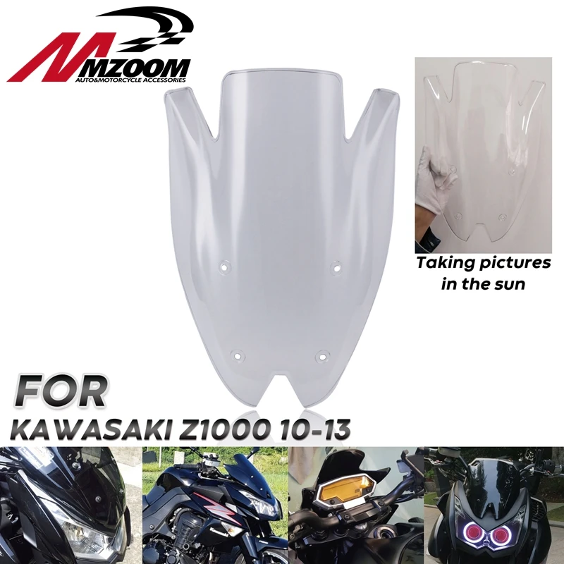 Ветровое стекло мотоцикла для Kawasaki Z1000 ветрозащитные дефлекторы аксессуары 2010 2011