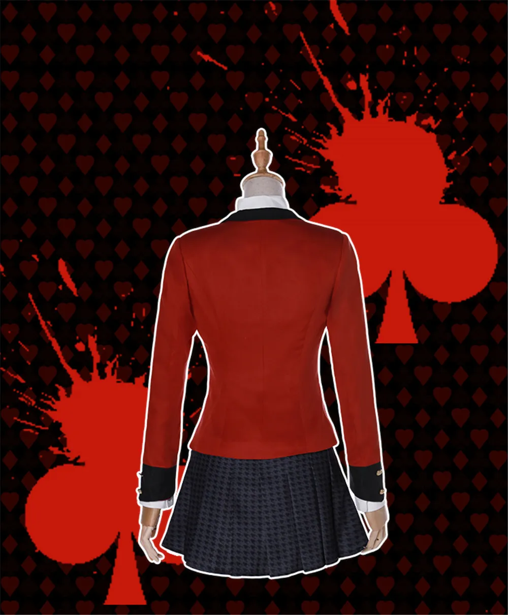 Аниме Kakegurui Yumeko Jabami Косплей костюмы японская школьная униформа для девочек