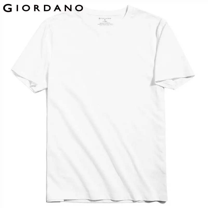 Мужская и женская футболка Giordano повседневная хлопковая с коротким рукавом