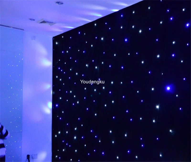 3*5 м Светодиодная ткань освещение rgb led небо звезда занавес сценический фон rgbw