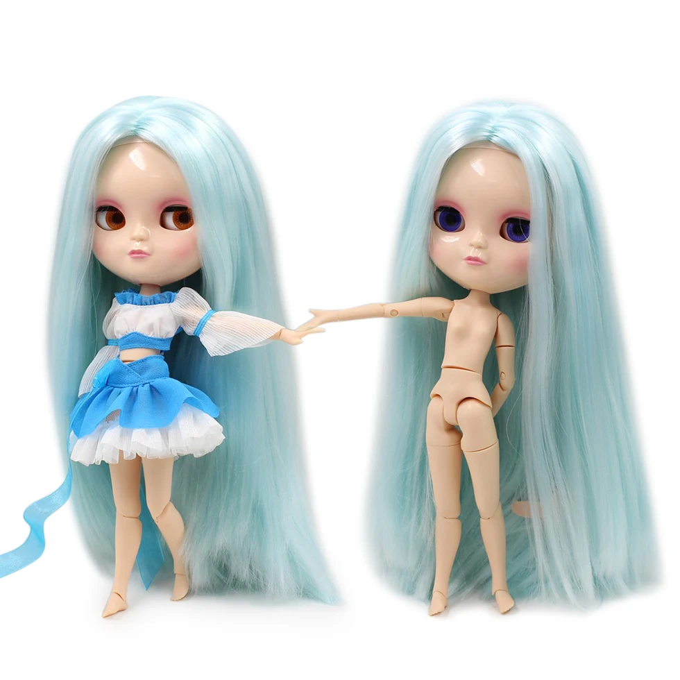 12 дюймов NO.6909 большие глаза милые ледяные Azone совместное тело синие волосы