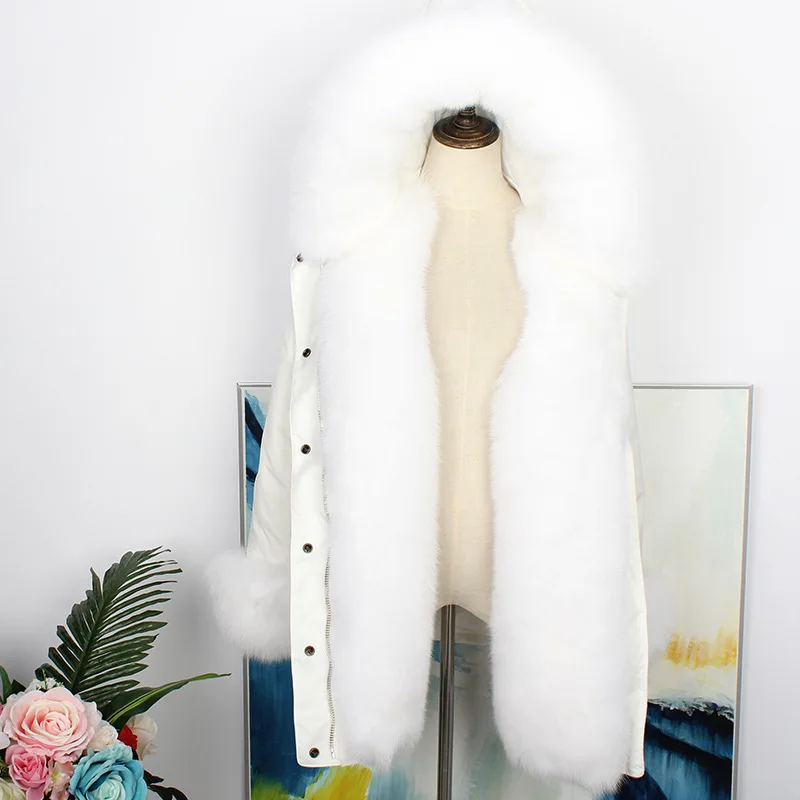 Женское водонепроницаемое пальто с мехом лисы длинная парка капюшоном и