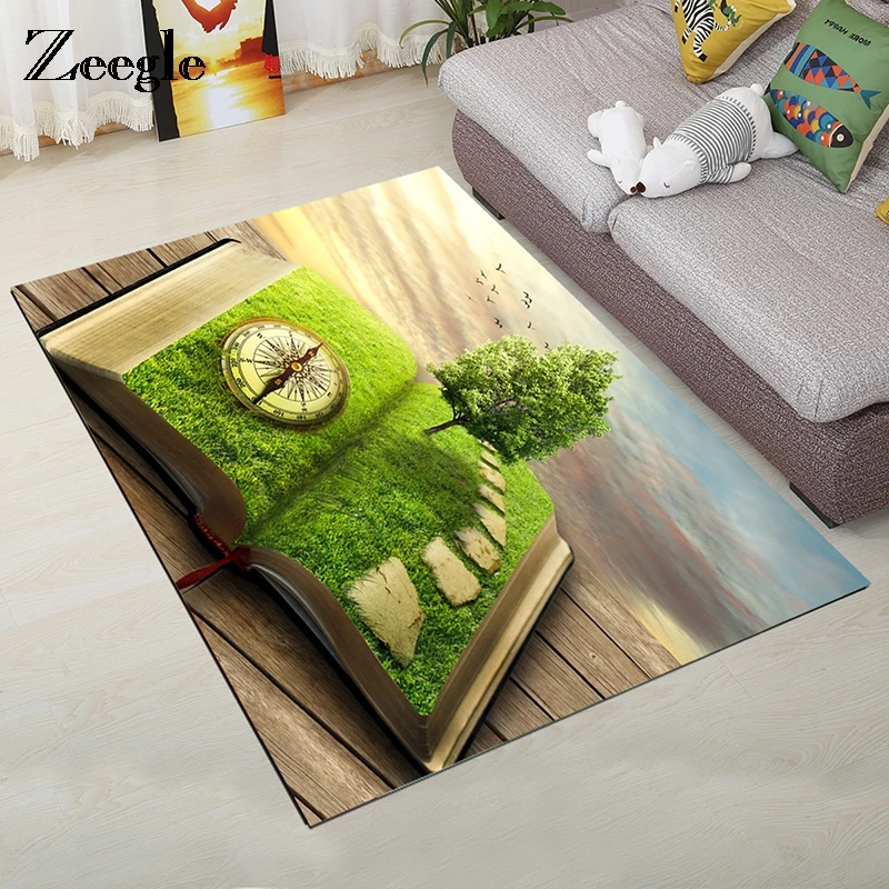 Zeegle ковер для гостиной напольный коврик детской спальни 3D впитывающий кухонный