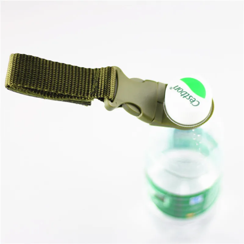 Military Nylon Key Buckle Hanging Water Bottle quickdraw carabiner clip for hiking Outdoor Travel Kits 3 Colors | Спорт и