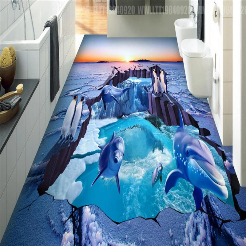 3D ПВХ самоклеющиеся обои для ванной Mural-3d | Обустройство дома