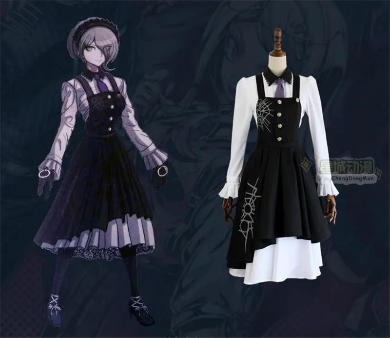 Черно белое платье тоджо кируми из Danganronpa V3: Killing Harmony для косплея и вечеринки на