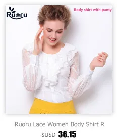 Ruoru боди рубашка женские блузки Blusas Blusa Повседневная блузка Рубашки белые синие Топы с длинным рукавом боди Одежда офисные рубашки