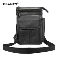 fulaikate 7 genuine leather shoulder strap bag for iphone7 plus 6s plus case waist pouch for 7 inch tablet pc multifunction bag