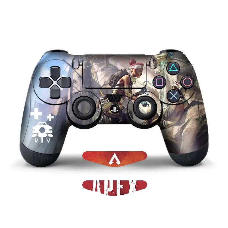 04 Data Frog 2Pcs Stickers For Apex Legends Controller Skins For Sony PlayStation4 Game Controller For PS4 Slim Pro Stickers - Цвет: 04
