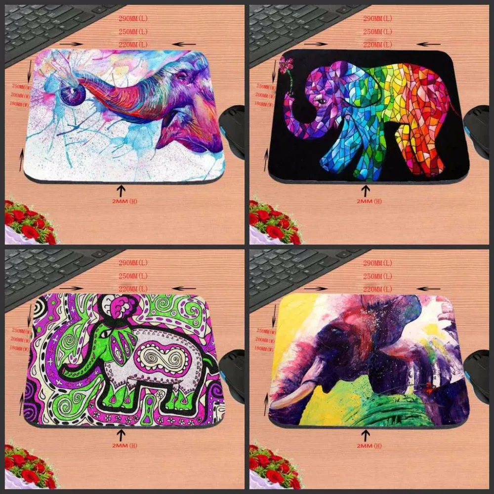 

New Square Elephant Baby Elephant Custom Practical Mouse Mat 18*22cm and 25*29cm And 25*20cm No Lock Gaming Mouse Pad