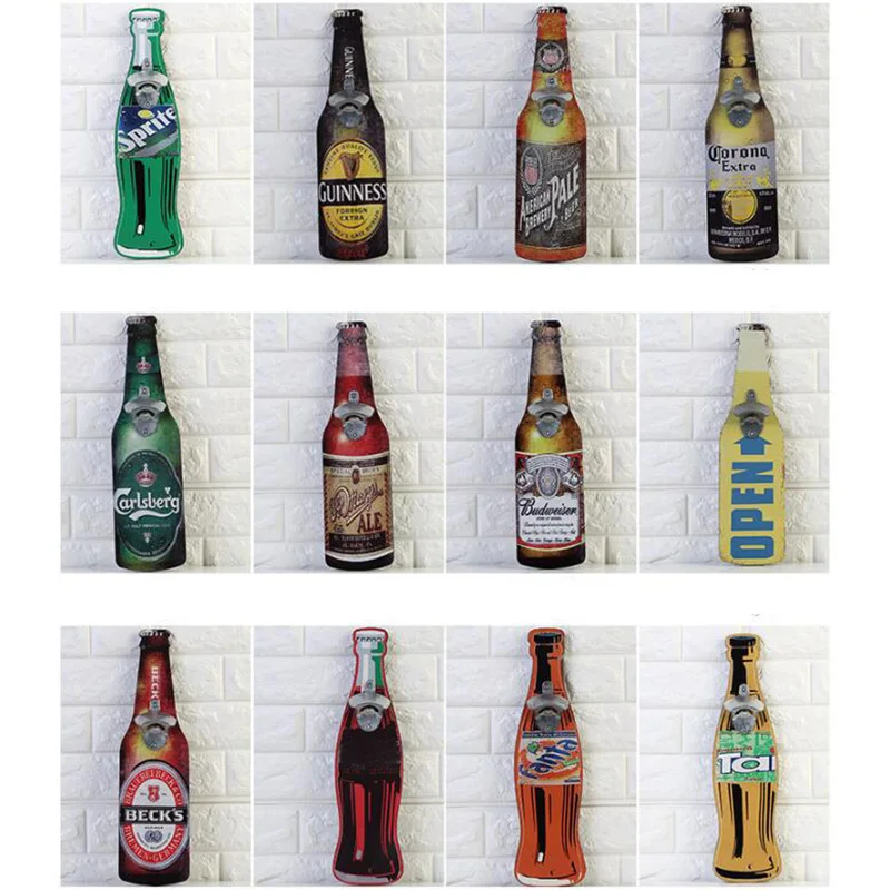 Ретро креативная открывалка для пивных бутылок деревянная кофейни настенные