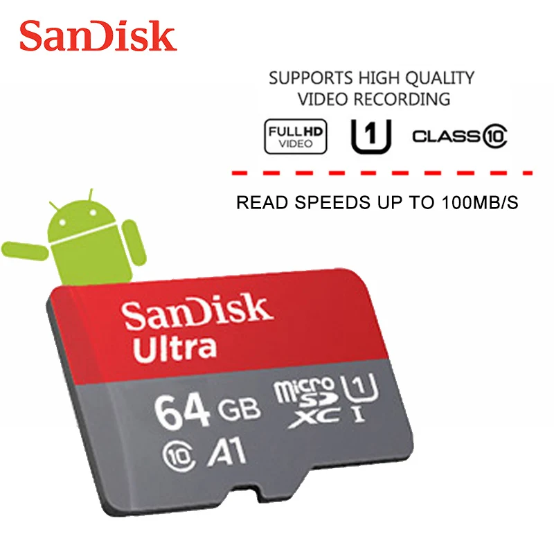Карта памяти SanDisk 16 ГБ 32 64 Гб 128 C10 micro SD карта UHS I cartao de memoria tf флэш A1 для смартфона 256