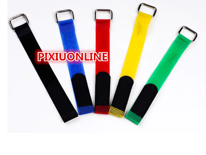 

4PCS/LOT YT1096 5 Colors Cable Tie With Buckle/hasp Wide 2 cm Length 25cm Hookloop Nylon Fastening Tape Magic Tape Strap