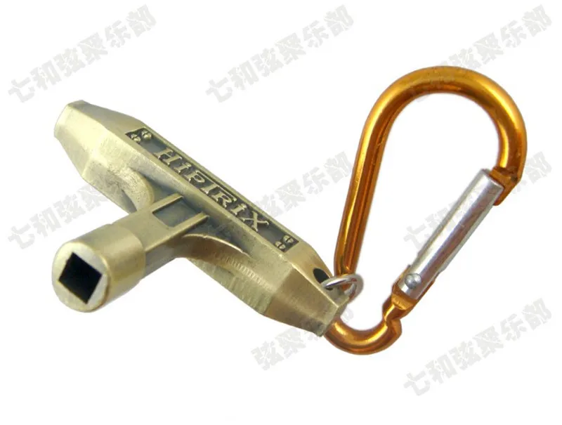 5 шт. бронзовый ключ для тюнинга кожи барабана с карабином набор инструментов