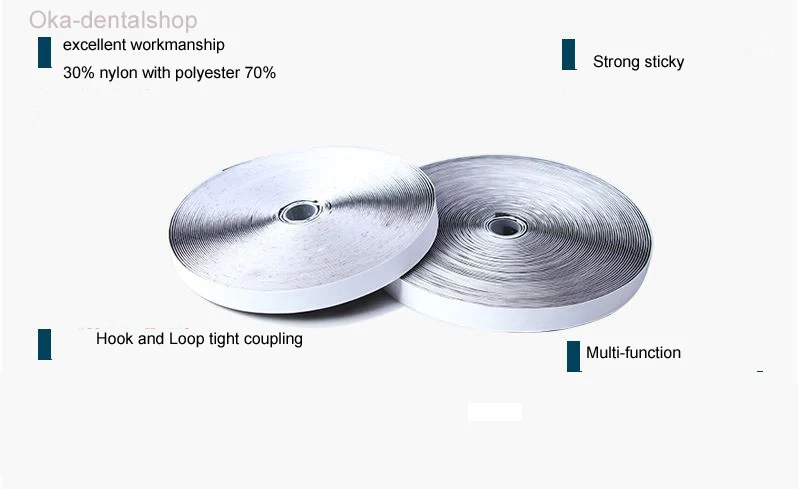 2cm*25Meters glue Adhesive Hook and Loop Fastener tape sticky back fastener White Black straps | Дом и сад