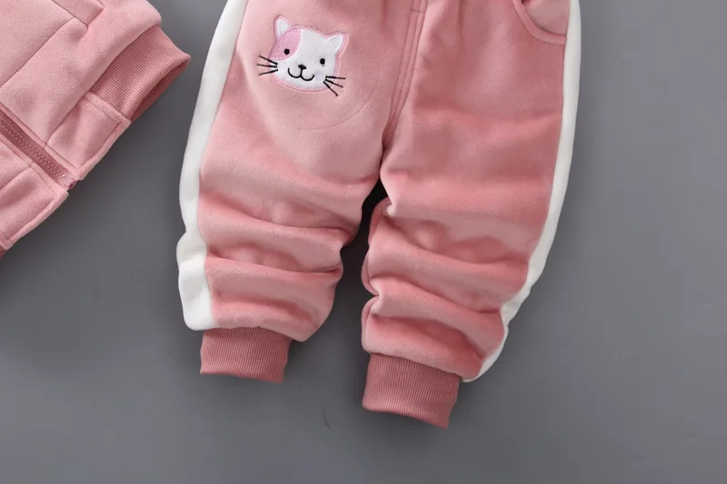 BibiCola/детский комплект одежды для мальчиков; зимний хлопковый костюм с героями мультфильмов; плотная Вельветовая Одежда для девочек; детский спортивный теплый комплект с худи