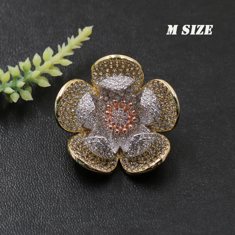Lanyika модная большая элегантная LuxuryFlower брошь подвеска двойное использование для