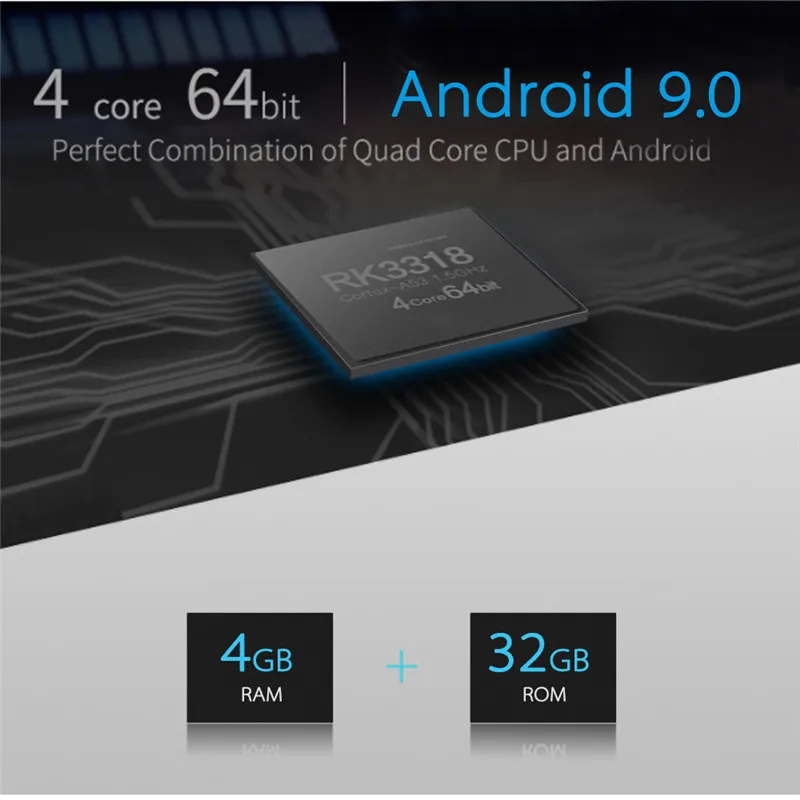HAAYOT A5X Max Смарт Android 9,0 ТВ приставка RK3318 Четырехъядерный 4 ГБ ОЗУ 32 Гб ПЗУ USB 3,0 WiFi LAN VP9 H.265 UHD 4K медиаплеер ТВ приставка
